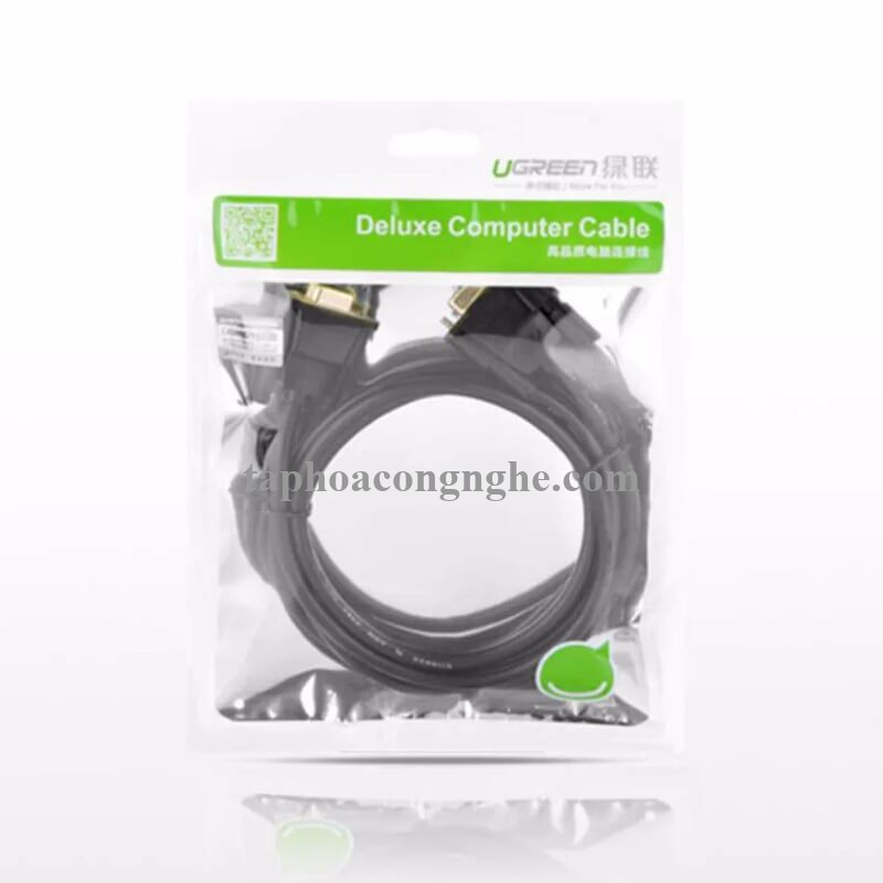 Ugreen 20147 3M màu Đen Cáp tín hiệu nối dài COM RS232 cao cấp DB101 30020147